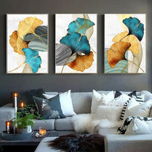 Load image into Gallery viewer, Leaf Abstract Art Wall Art Prints - Set of 3 (60x80cm) - Decor Home
