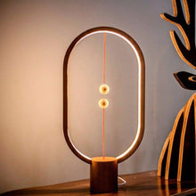 Load image into Gallery viewer, Wooden Magnetic Control Oval Shape Smart LED Lamp - Decor Home