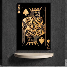 Load image into Gallery viewer, Poker Queen and King Canvas Prints - 2 Pcs Set (60x80cm) - Decor Home