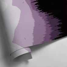 Load image into Gallery viewer, Peel and Stick Fabric Wall Stickers - Purple Mountains - Decor Home