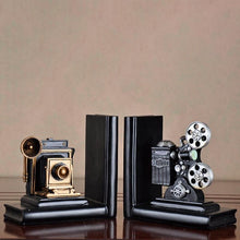 Load image into Gallery viewer, Retro Camera and Film Projector Bookend - Decor Home