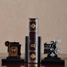 Load image into Gallery viewer, Retro Camera and Film Projector Bookend - Decor Home