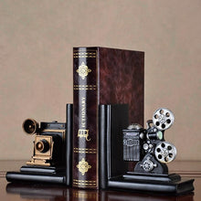 Load image into Gallery viewer, Retro Camera and Film Projector Bookend - Decor Home