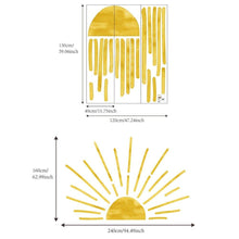 Load image into Gallery viewer, Large Sun Fabric Wall Decals - Decor Home