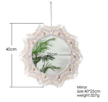 Load image into Gallery viewer, Round Macrame Wall Mirror - Decor Home