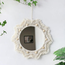 Load image into Gallery viewer, Round Macrame Wall Mirror - Decor Home