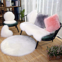 Load image into Gallery viewer, Round Shaggy Faux Fur Sheepskin Rug (120cm) - Decor Home