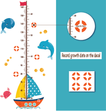 Load image into Gallery viewer, Growth Chart Wall Stickers - Sailboat - Decor Home