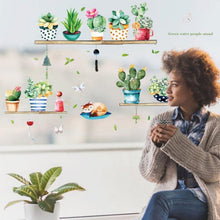 Load image into Gallery viewer, Potted Cactus Wall Sticker For Wall Decor - Decor Home