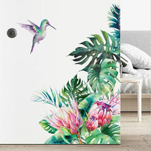 Load image into Gallery viewer, Gorgeous Bird And Tropical leaves flowers Wall Stickers For Wall Decor - Decor Home