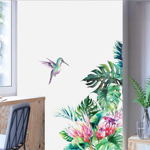 Load image into Gallery viewer, Gorgeous Bird And Tropical leaves flowers Wall Stickers For Wall Decor - Decor Home