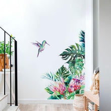 Load image into Gallery viewer, Gorgeous Bird And Tropical leaves flowers Wall Stickers For Wall Decor - Decor Home