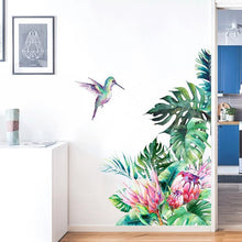 Load image into Gallery viewer, Gorgeous Bird And Tropical leaves flowers Wall Stickers For Wall Decor - Decor Home