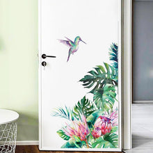 Load image into Gallery viewer, Gorgeous Bird And Tropical leaves flowers Wall Stickers For Wall Decor - Decor Home