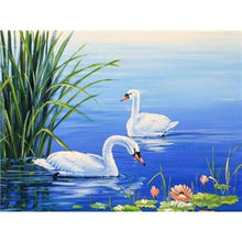 Load image into Gallery viewer, DIY Painting With Diamonds Kit - Swan In The Water - Decor Home