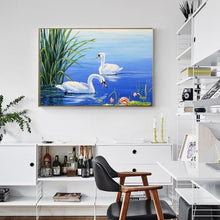 Load image into Gallery viewer, DIY Painting With Diamonds Kit - Swan In The Water - Decor Home