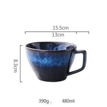 Load image into Gallery viewer, Handmade Large Blue Mug Set (2 Pcs Set) - Decor Home