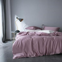 Load image into Gallery viewer, Premium Quality Tencel Silk Quilt Cover Set Pink 4 Pcs Set - Decor Home