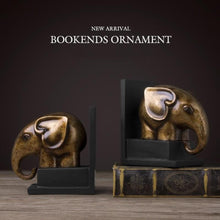 Load image into Gallery viewer, Vintage Brass Elephant Bookend - Decor Home