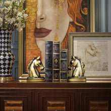 Load image into Gallery viewer, Vintage Gold Horse Bookend - Decor Home