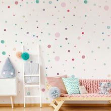Load image into Gallery viewer, Colourful Polka Dots Removable Wall Decals - Decor Home