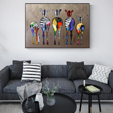 Load image into Gallery viewer, Zebra Abstract Wall Art Print (70x100cm) - Decor Home