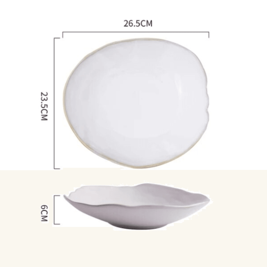 Handmade White Dinner Bowl Set (4 Pcs Set) - Decor Home