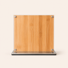 Load image into Gallery viewer, Natural Bamboo Magnetic Knife Block – Double-Sided Knife Holder with Acrylic Panels
