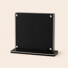 Load image into Gallery viewer, Black Magnetic Knife Block – Double-Sided Bamboo Knife Holder with Covers
