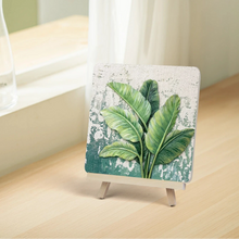 Load image into Gallery viewer, Botanic Bloom – DIY Plant Leaf Art Kit with Tools &amp; Easel (Green Plantain 20cm)
