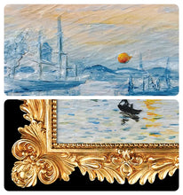 Load image into Gallery viewer, DIY Baroque Painting Kit – Impression Sunrise with Ornate Frame (Embossed Canvas)
