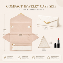 Load image into Gallery viewer, Portable Travel Jewellery Case –  Jewellery Organiser Pouch with Necklace, Ring &amp; Earring Storage
