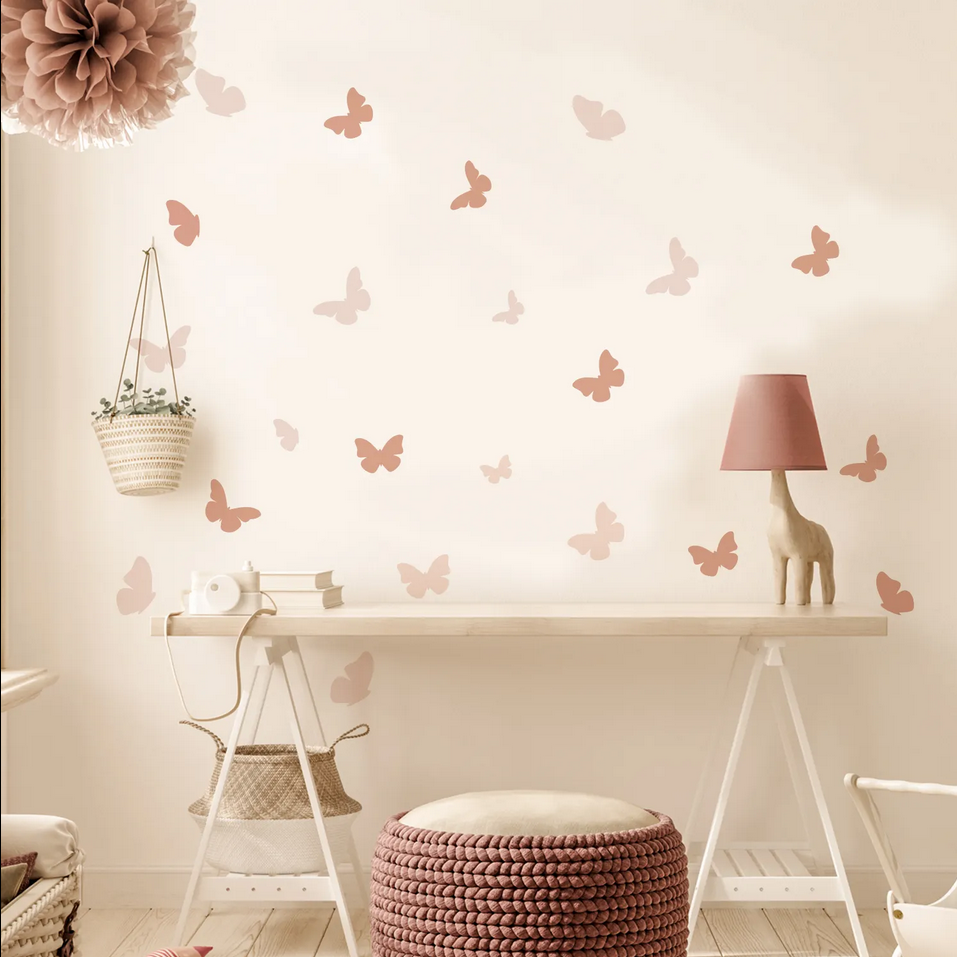 48 Pcs Boho Butterflies Wall Stickers