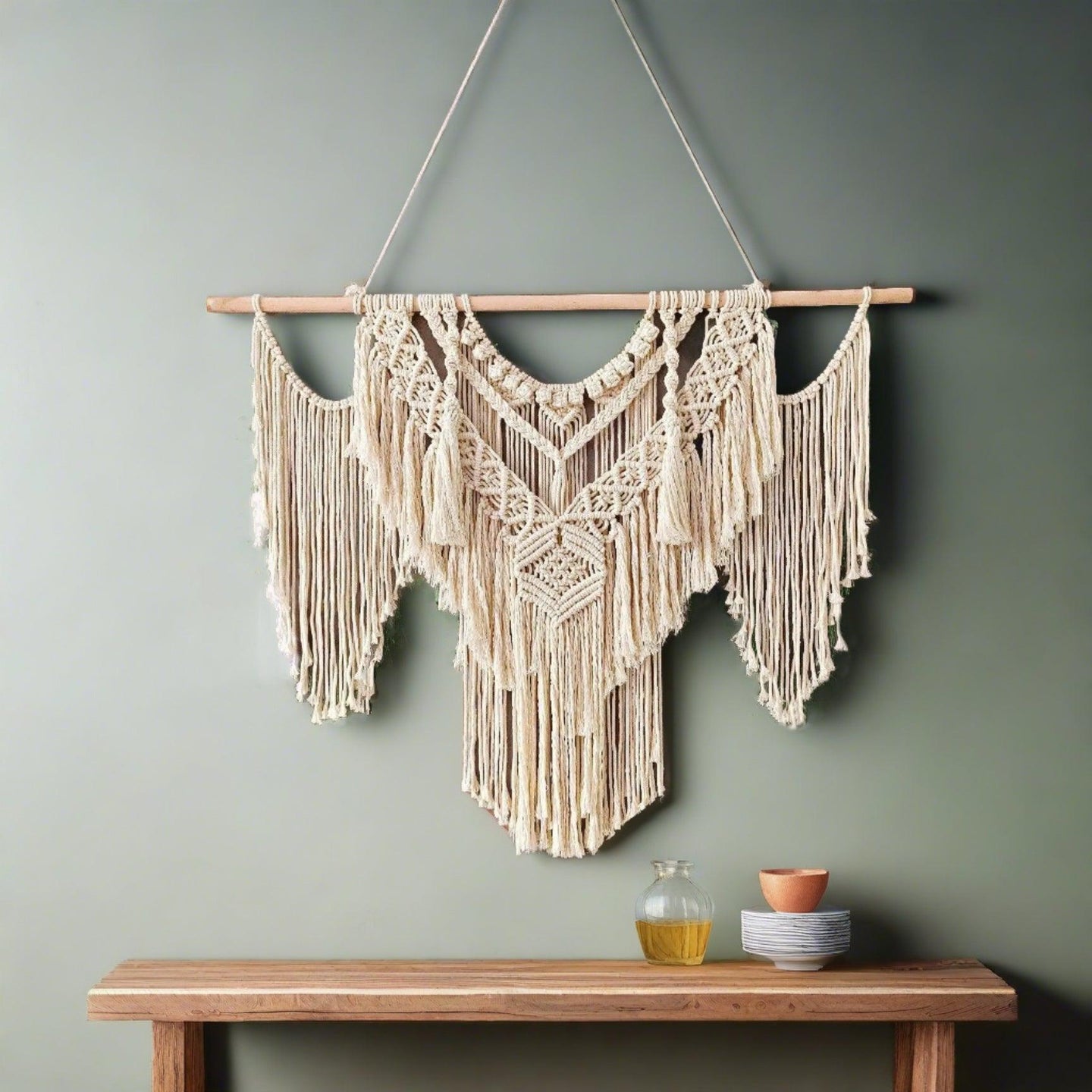 Lovingly Handwoven Macrame Tapestry Wall Art - Decor Home