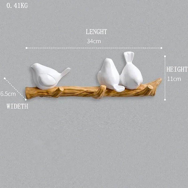 Birdy Hang Resin Wall Hooks Wall Hangers - Decor Home