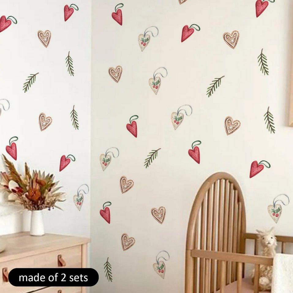 Christmas Presents & Heart Wall Stickers - Decor Home