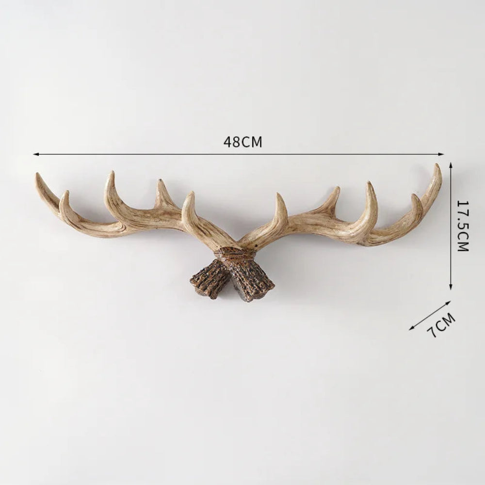 Wild Antler Wall Hooks – Decorative Resin Hanger for Coats, Towels & More