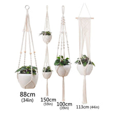 Load image into Gallery viewer, Handwoven Macrame Planters - 4 Pcs Set
