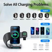 Load image into Gallery viewer, 4 in 1 Magnetic Wireless Charger Stand For iPhone Apple Watch AirPods - Fansee Australia
