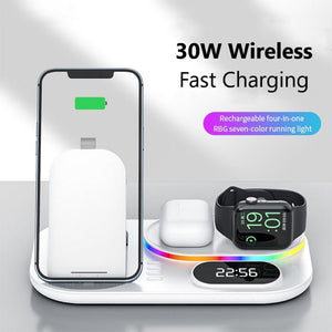 4 in 1 Wireless Charger Stand For iPhone Apple Watch AirPods Pro - Fansee Australia