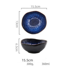 Load image into Gallery viewer, 4 Pcs Set Blue Artisan Dinner Bowl (15.5cm)
