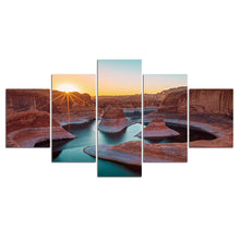 Load image into Gallery viewer, 5 Panels Stunning Sunset Scenery Framed Canvas Prints - Fansee Australia
