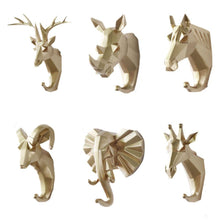 Load image into Gallery viewer, 6 Pcs Set Animals Head Wall Hooks - Fansee Australia
