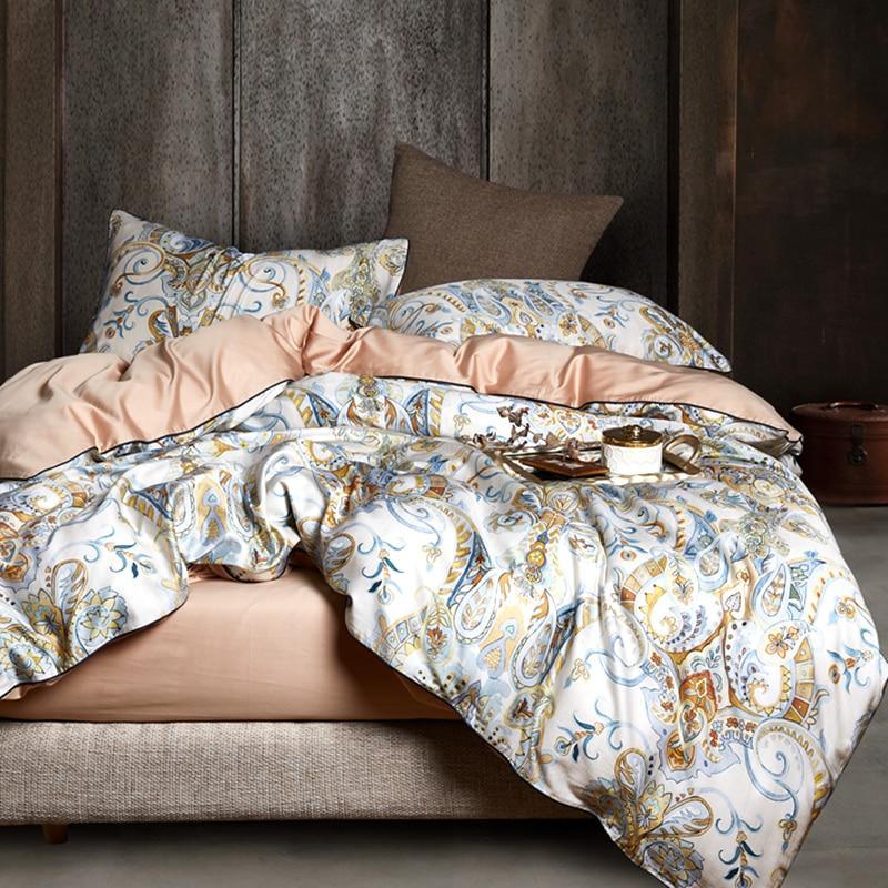 Hight Thread Count Egyptian Cotton Quilt Cover Sets 4pcs - Decor Home