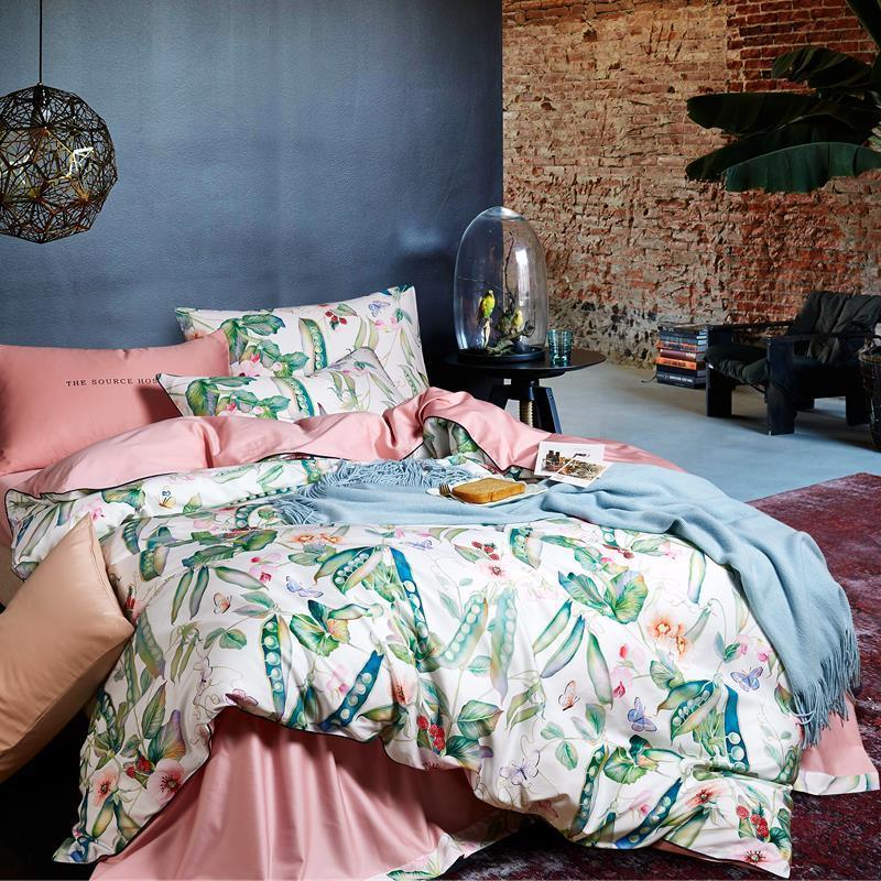 Gorgeous Botanical Egyptian Cotton Quilt Cover Set - Decor Home