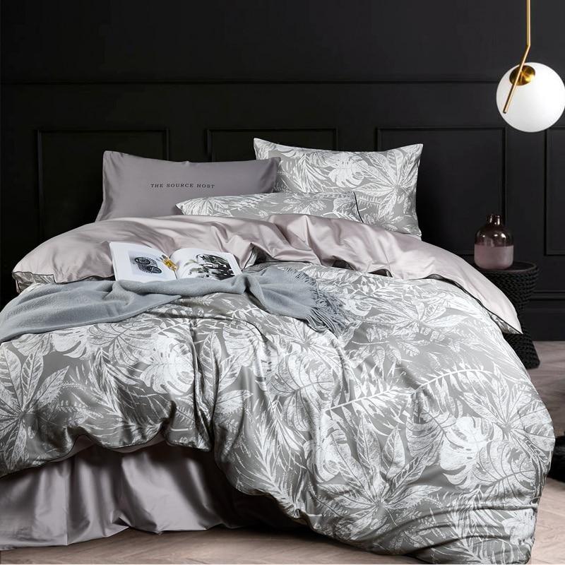 Deluxe Quilt Cover Sets 4pcs - 600TC Egyptian Cotton - Decor Home