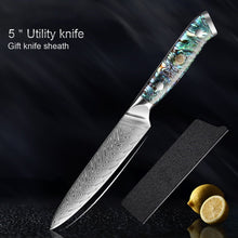 Load image into Gallery viewer, 7 Pcs Super Quality Japanese Damascus Steel Chef Kitchen Knife Set - Fansee Australia
