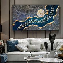 Load image into Gallery viewer, Golden Fish In Moon Canvas Wall Art Prints - Fansee Australia
