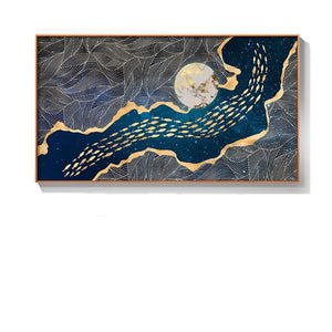 Golden Fish In A River Canvas Prints (70x122cm)