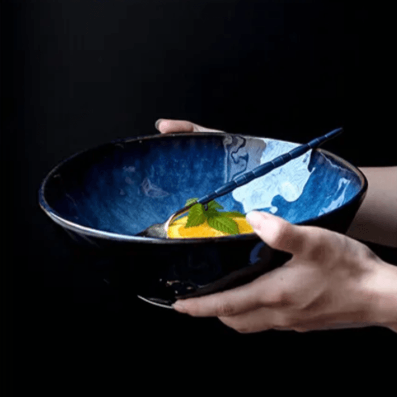 2 Pcs Set Handmade Large Serving Bowl (23.5cm) - Decor Home